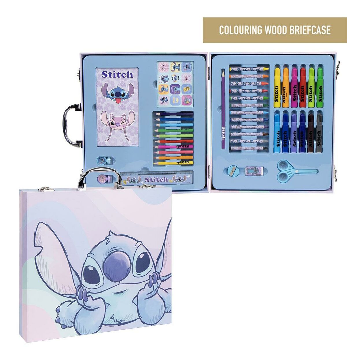 Brevpapper Set Stitch Blå