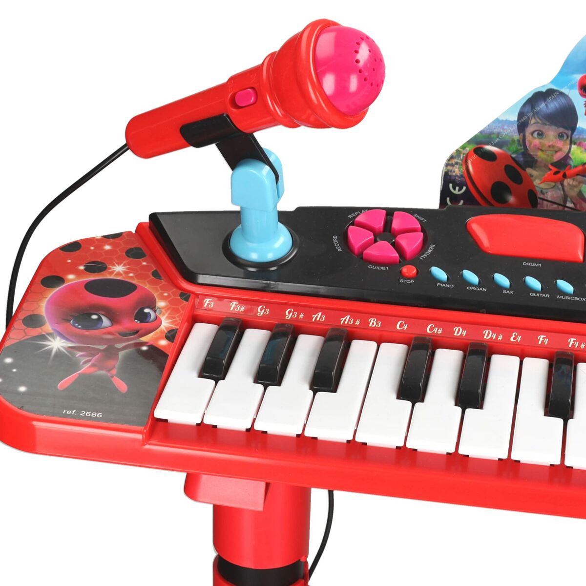 Elektrisk Piano Lady Bug Rød