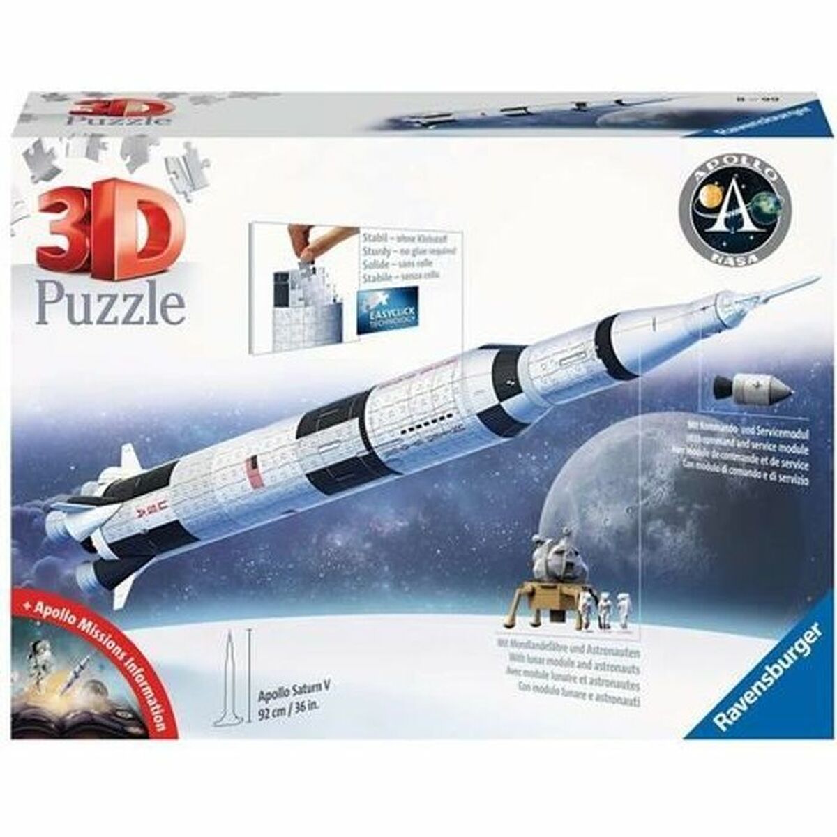Puzzel Ravensburger Saturn V space rocket