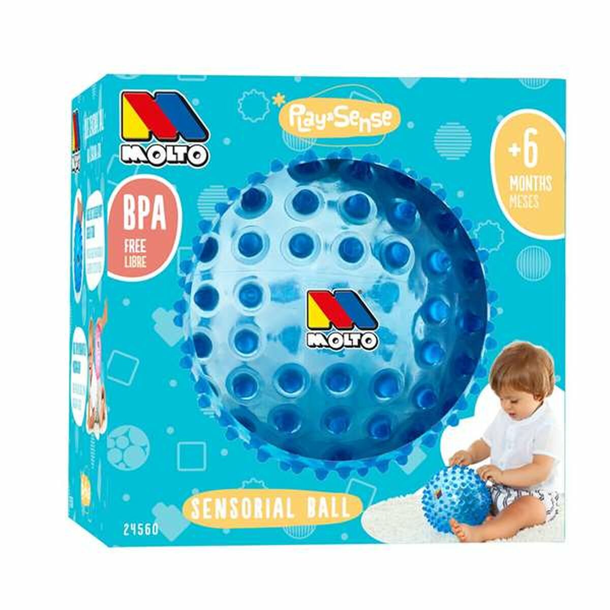 Sensorisk bold Moltó 20 cm Blå