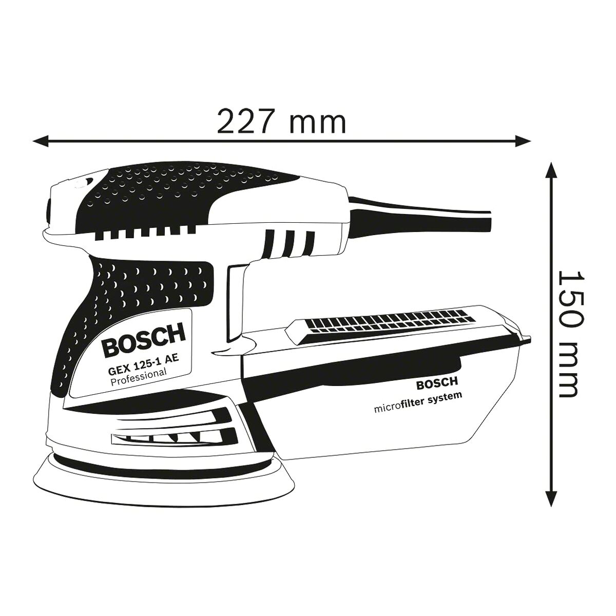 Såg BOSCH GEX 125-1 AE