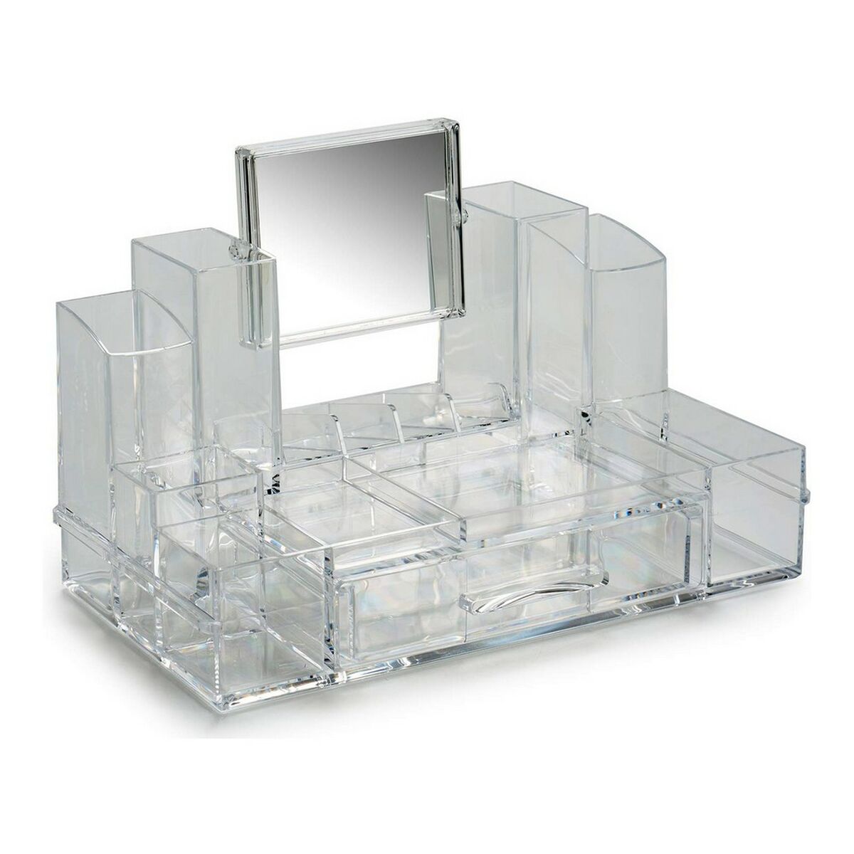 Make-up organizer Berilo Transparent Glass 15,5 x 19,5 x 30 cm 30 x 15,5 x 15,5 cm 30 x 19 x 15,5 cm