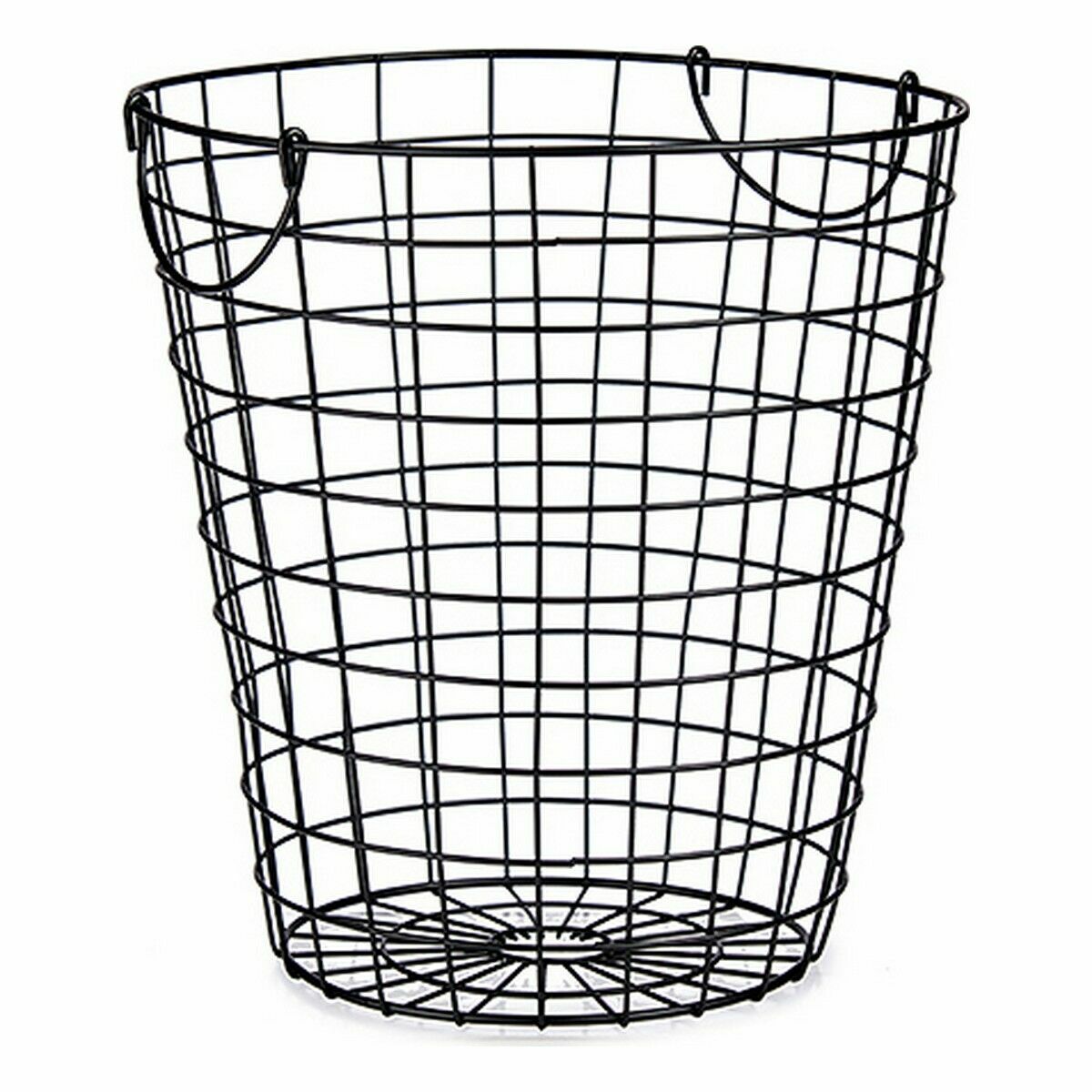 Basket Kinvara Black Metal Steel With handles (8 Units) | Buy at wholesale price