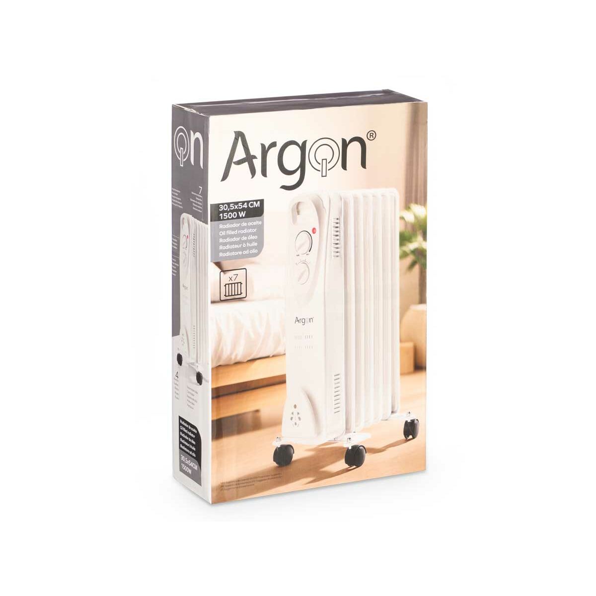 Värmeelement Argon Vit 1500 W