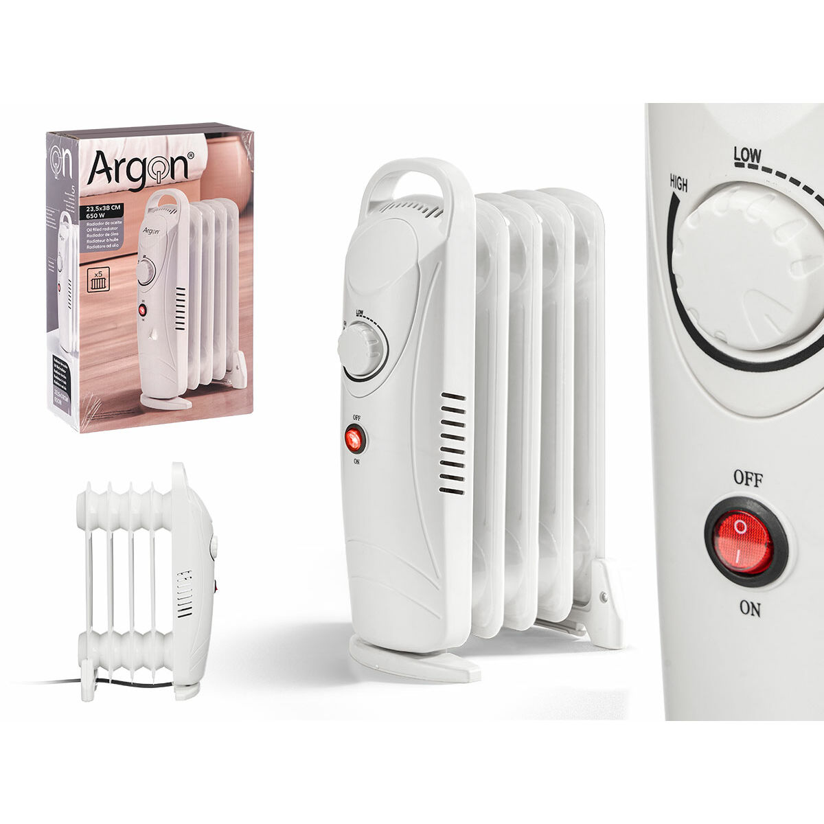 Verwarming Argon Wit 650 W