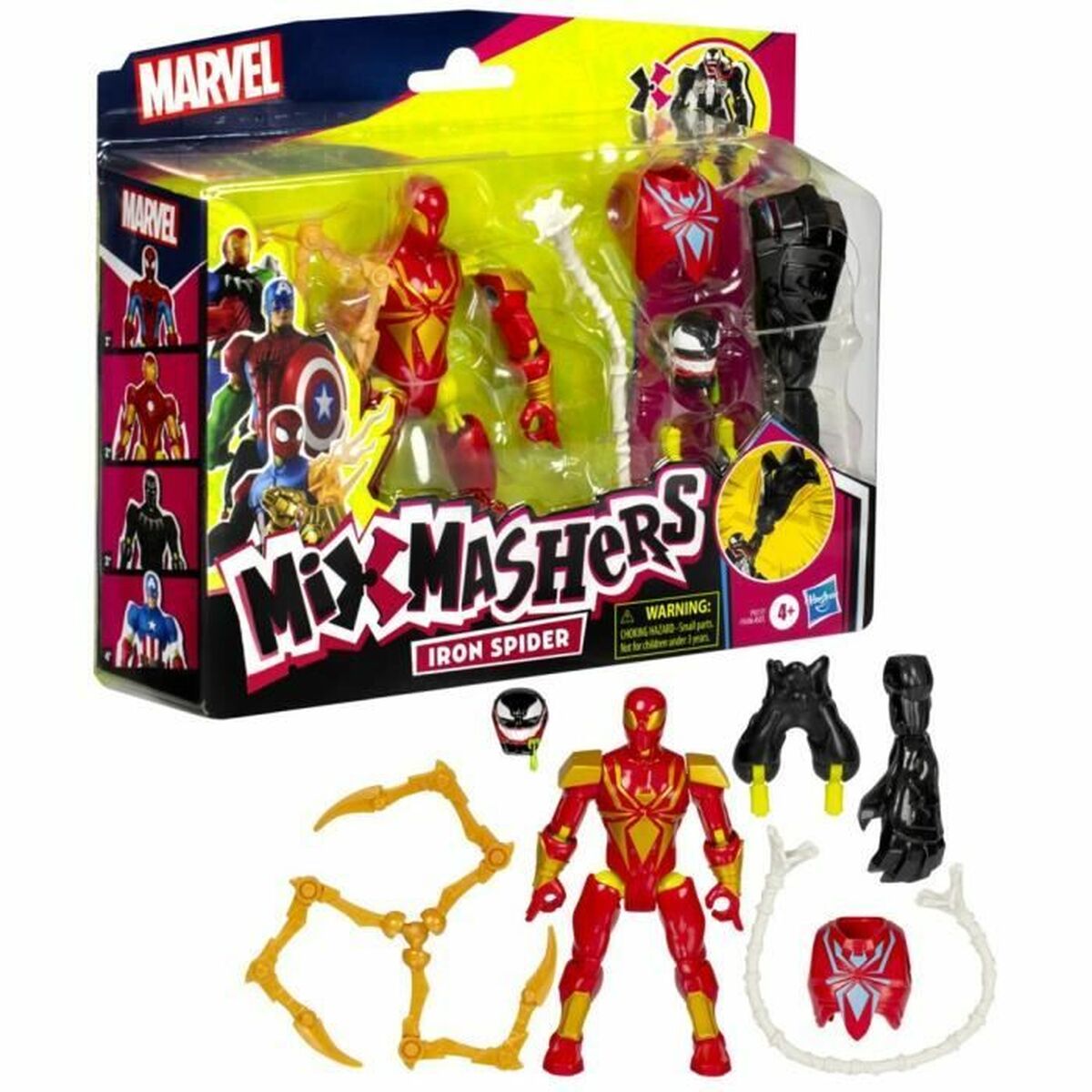 Sammenkoblet figur Hasbro MixMashers Iron Spider Deluxe