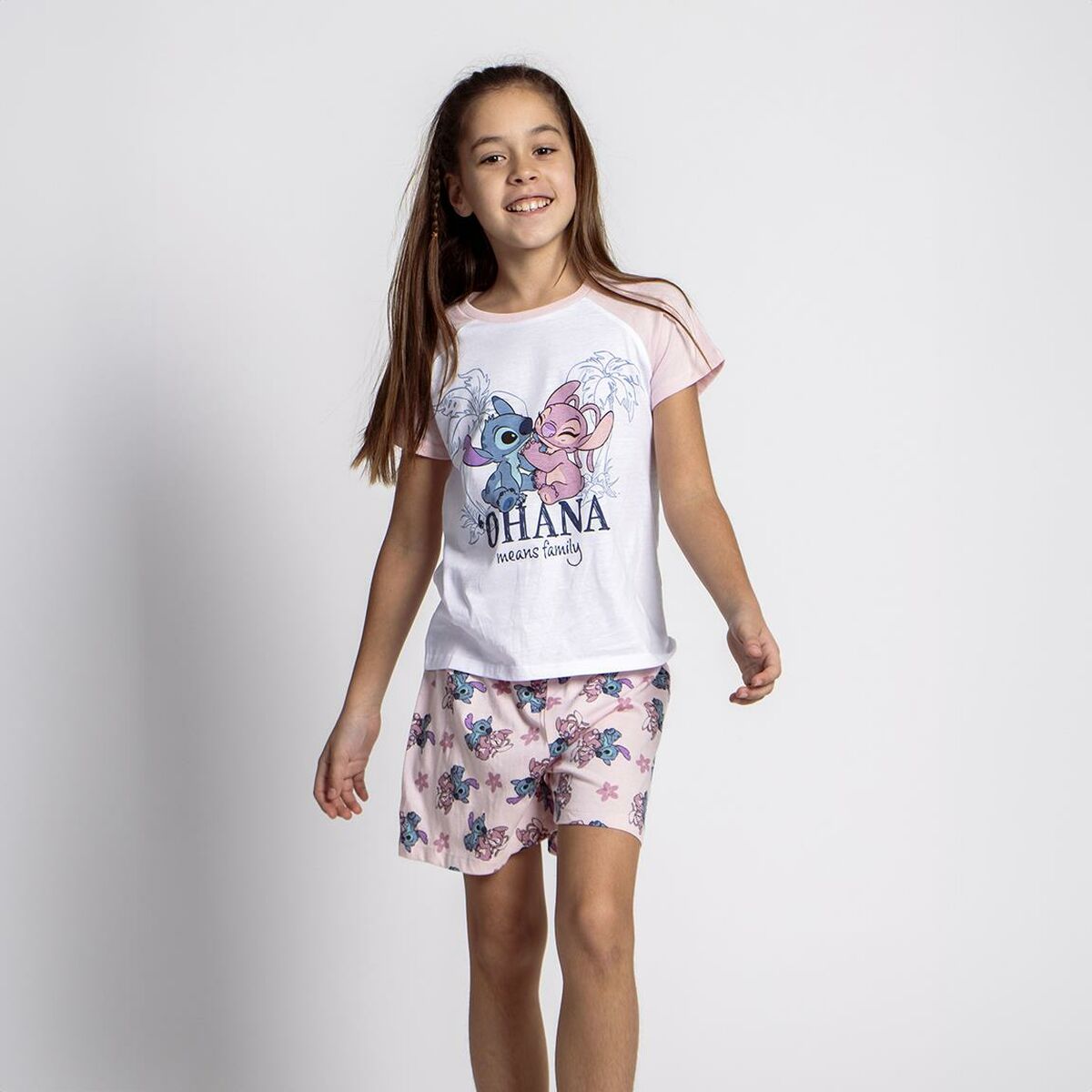 Pyjamas Barn Stitch Rosa