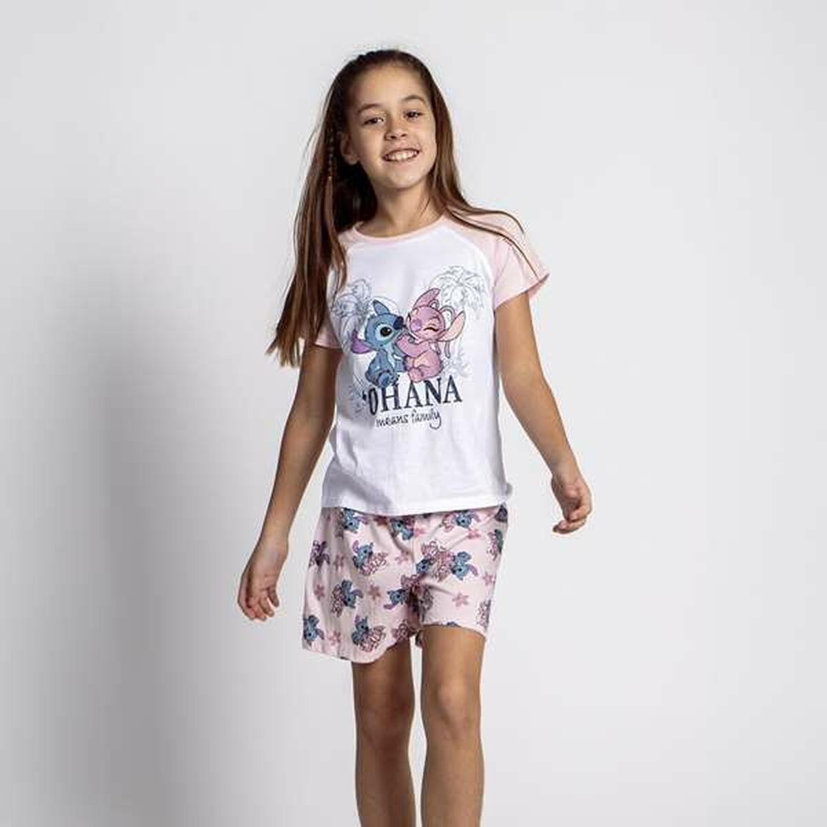 Pyjamas Barn Stitch Rosa