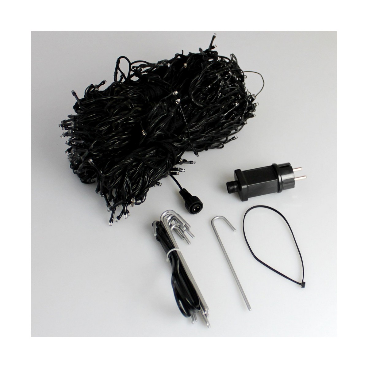 LED gardin Sort Varm hvid