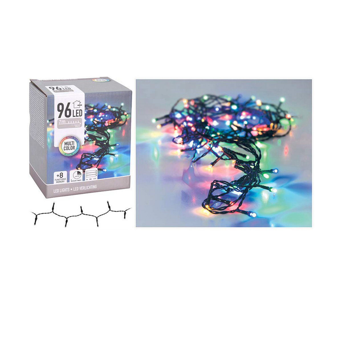 Grinalda de Luzes LED Multicolor 7,5 m