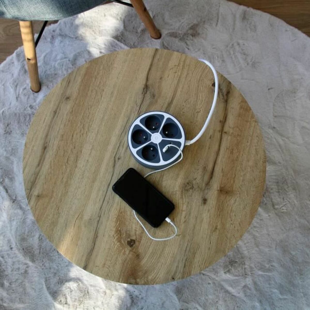 Extensão com 4 tomadas com interruptor Chacon  