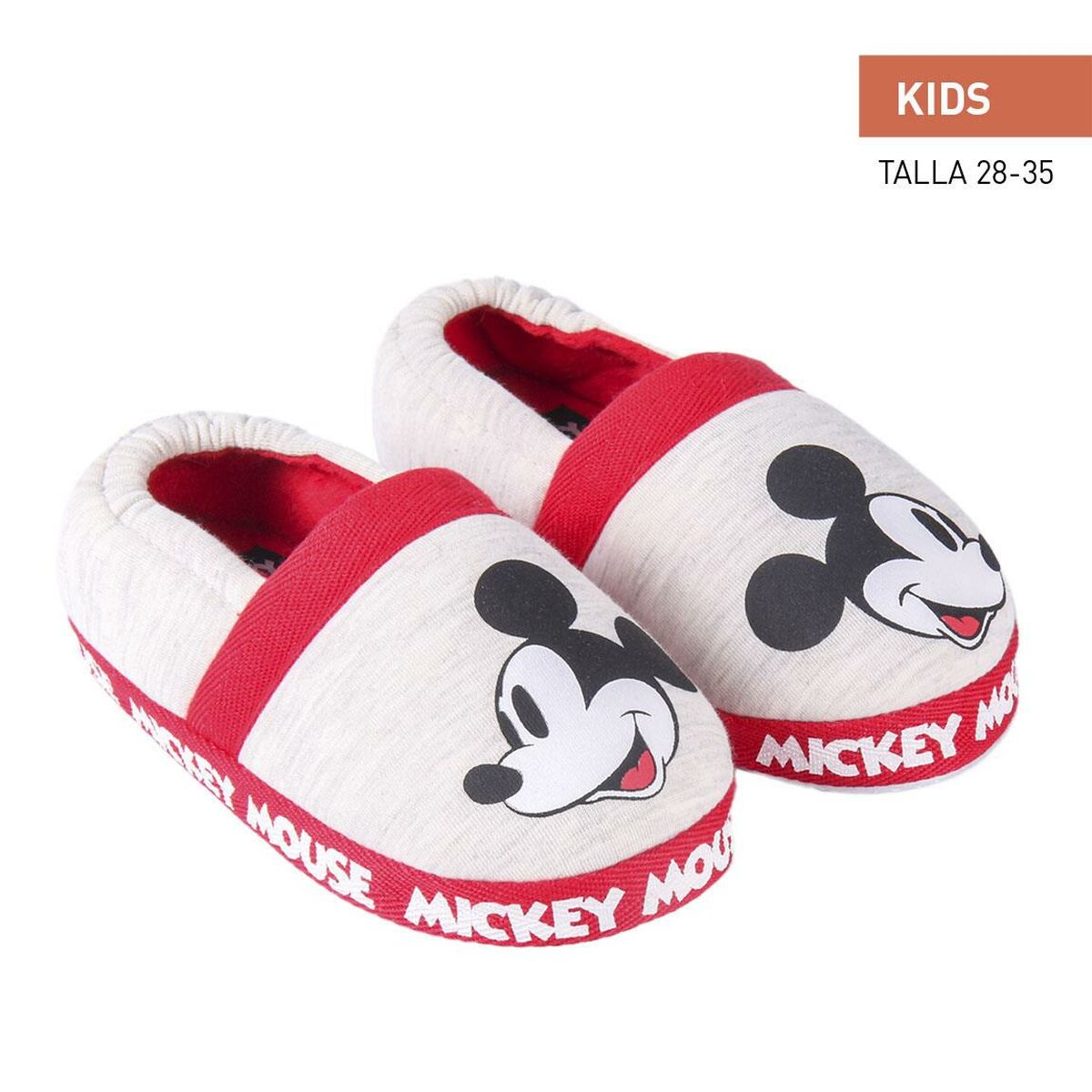 Kotitossut Mickey Mouse Vaaleanharmaa