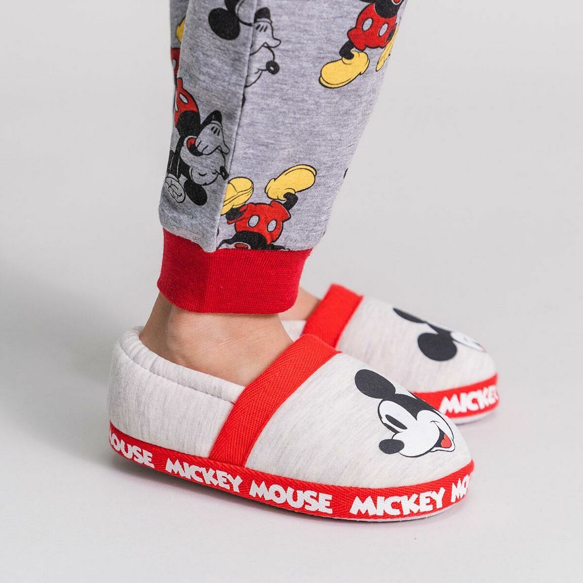 Kotitossut Mickey Mouse Vaaleanharmaa