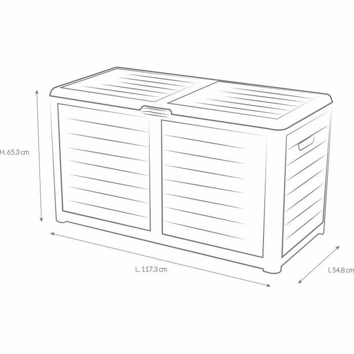 Forziere EDA Grigio scuro Plastica