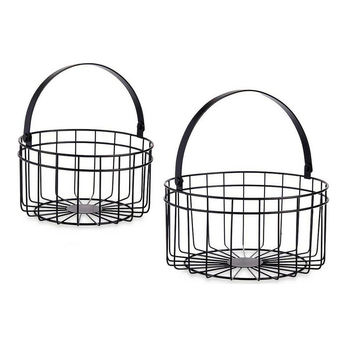 Korb-Set Gift Decor Schwarz Metall