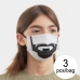 Masque en tissu hygiénique réutilisable Beard Luanvi Taille M Pack de 3 unités