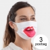 Máscara Higiénica em Tecido Reutilizável Tongue Luanvi Tamanho M Pack de 3 uds