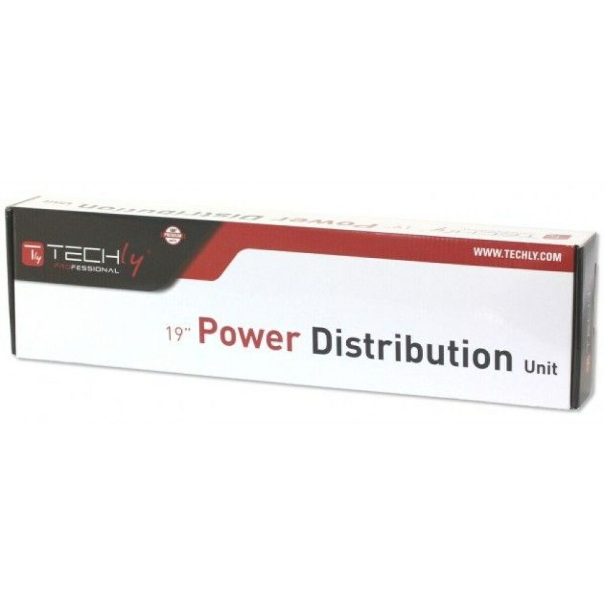 Strip 19" 8 Tomas Schuko con On/Off Switch Techly I-CASE STRIP-81UD Zwart Rood 3500 W (3 m)