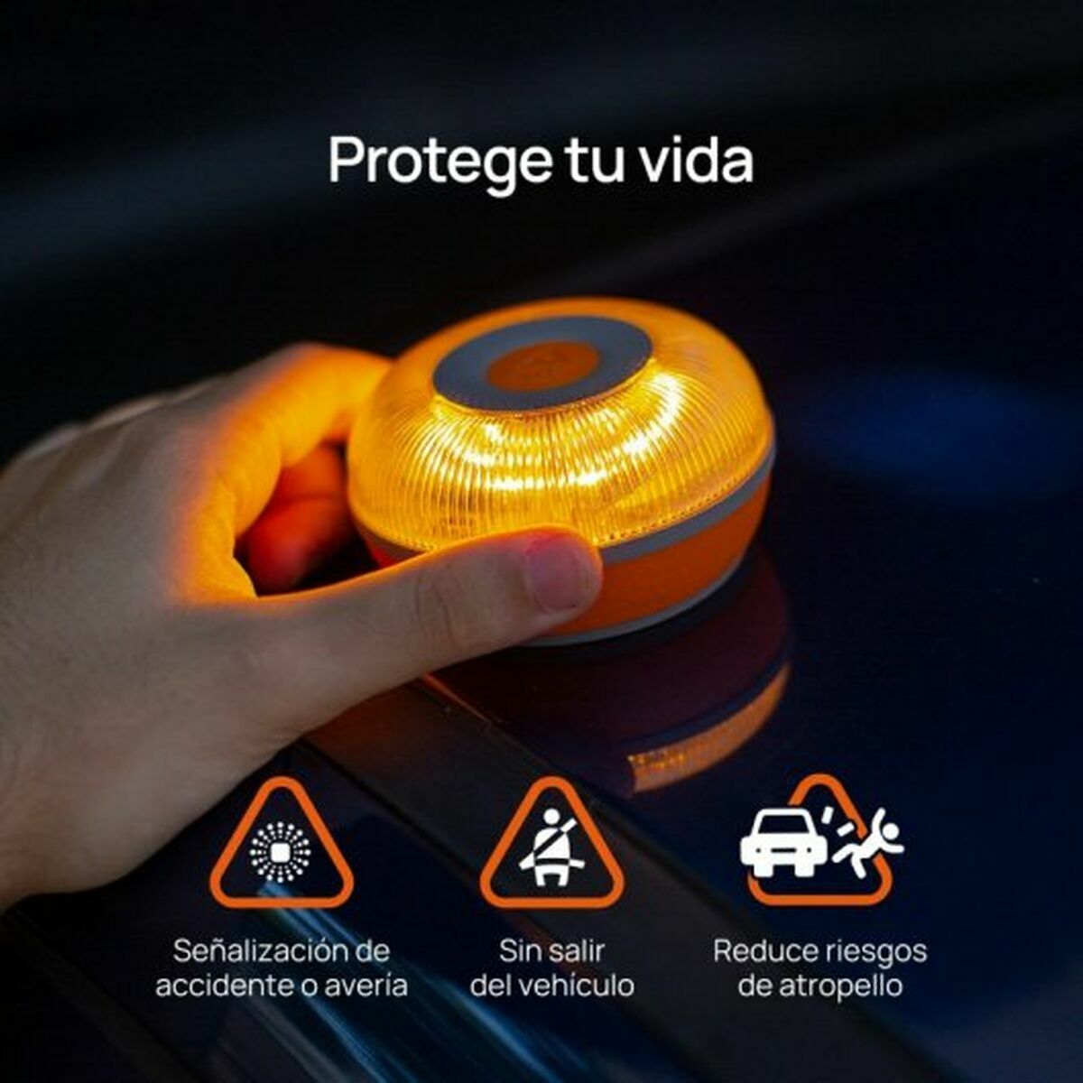 V16 Emergency Beacon connected FlashLed V16