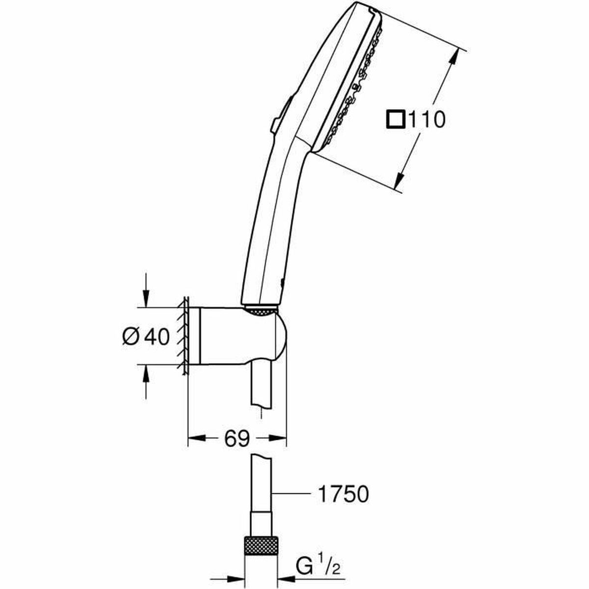 Dusjrose Grohe Plast