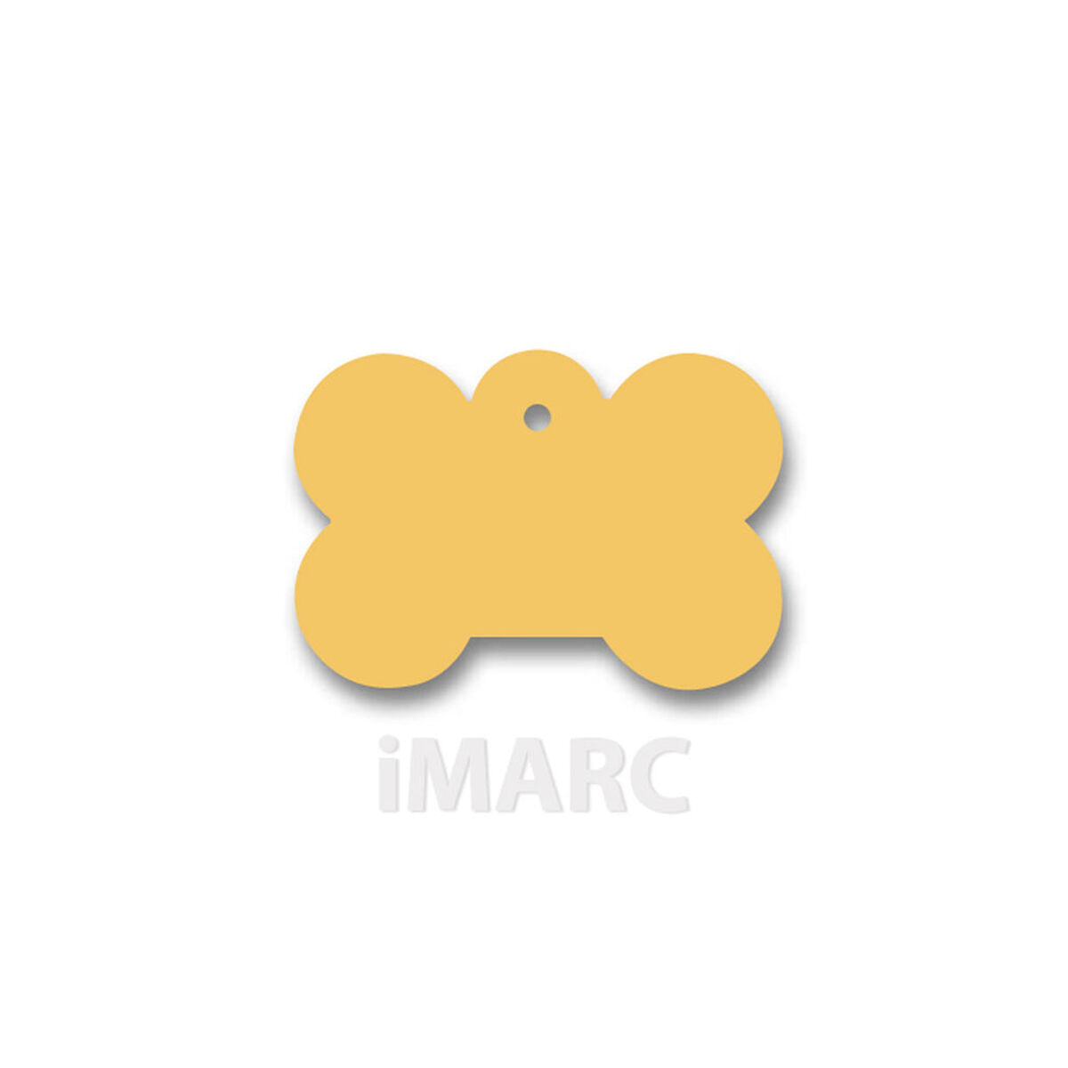 Identification plate for collar Imarc Bone Yellow
