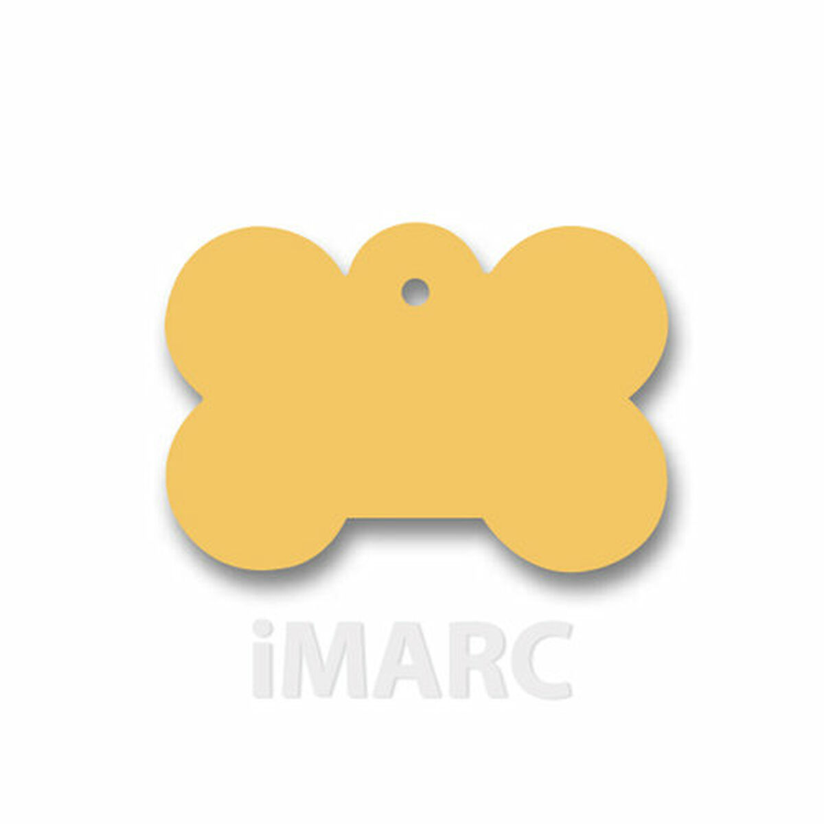 Identifikationsplade til krave Imarc Bone Gul