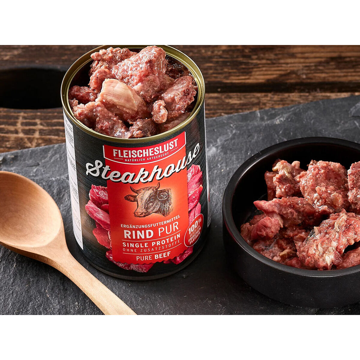 Nassfutter Fleischeslust Pure 400 gr Rindfleisch