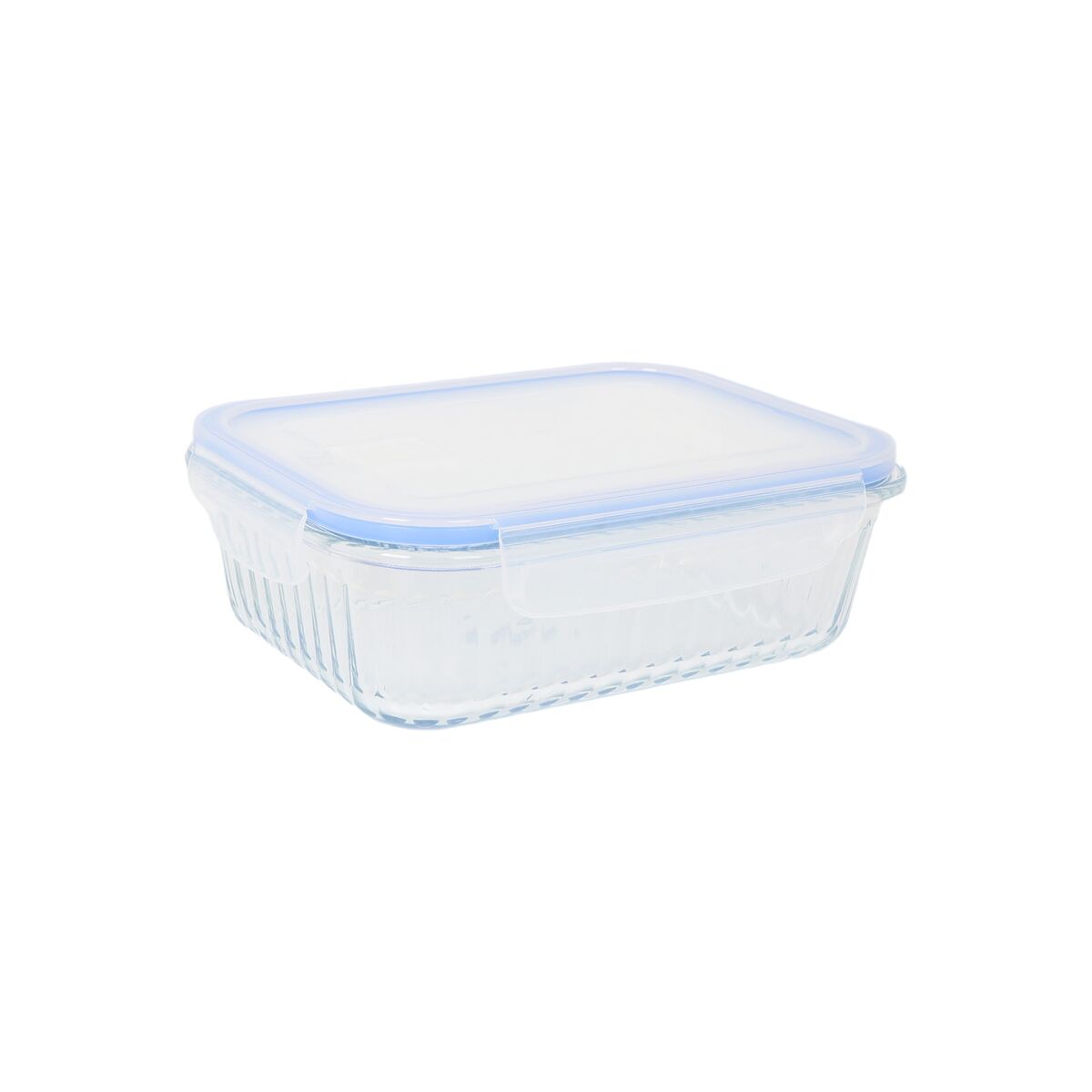 Boîte à lunch Quttin Textury Transparent Verre Borosilicaté Rectangulaire 1 L 1L (6 Unités)