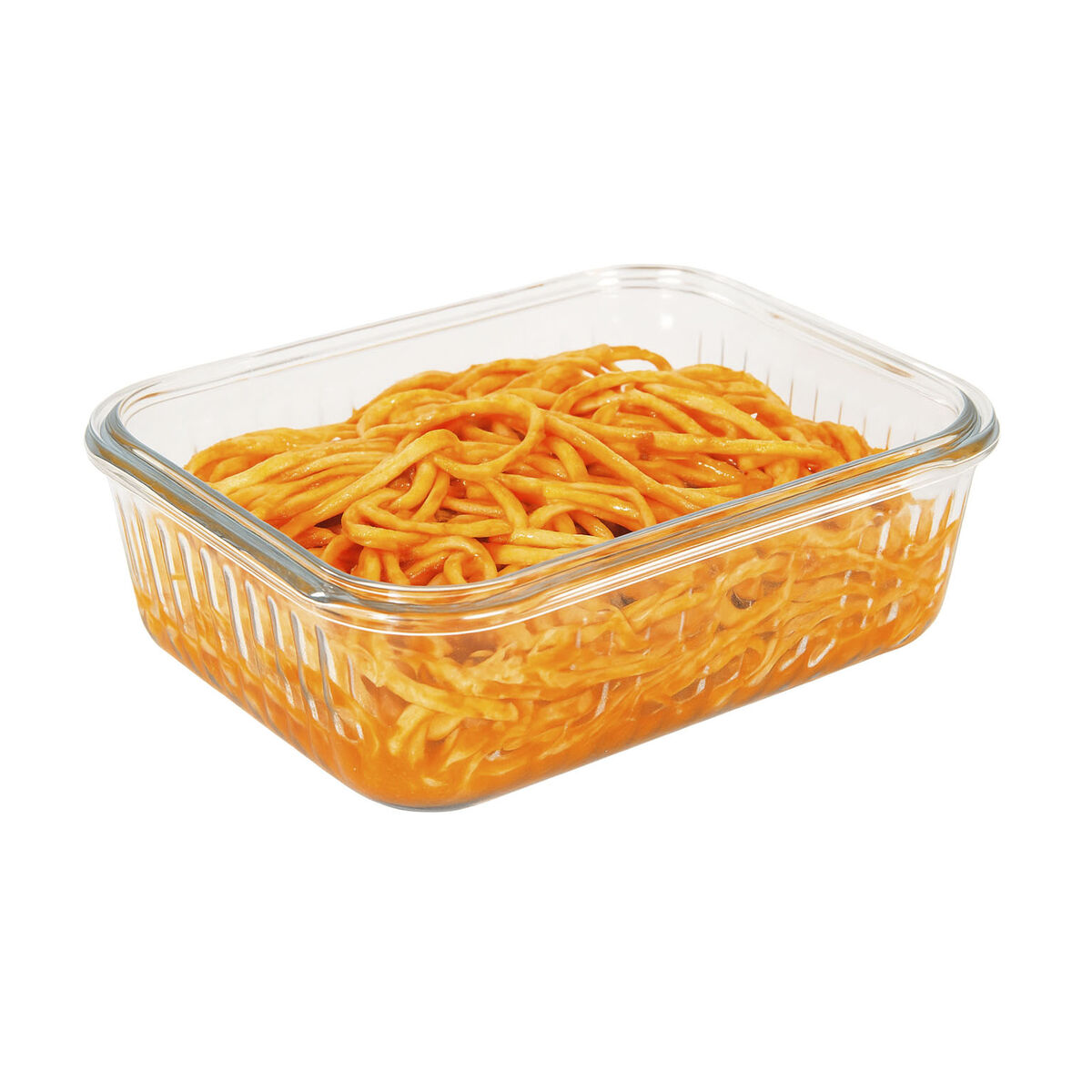 Porta pranzo Quttin Textury Trasparente Vetro Borosilicato Rettangolare 1 L 1L (6 Unità)