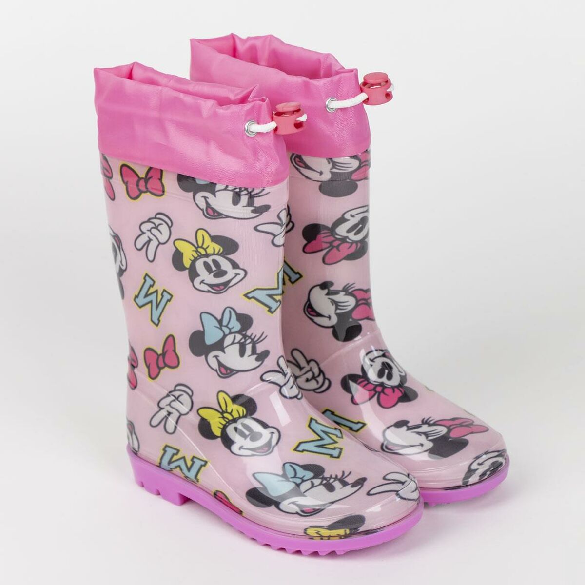 Botins Infantis Minnie Mouse Cor de Rosa