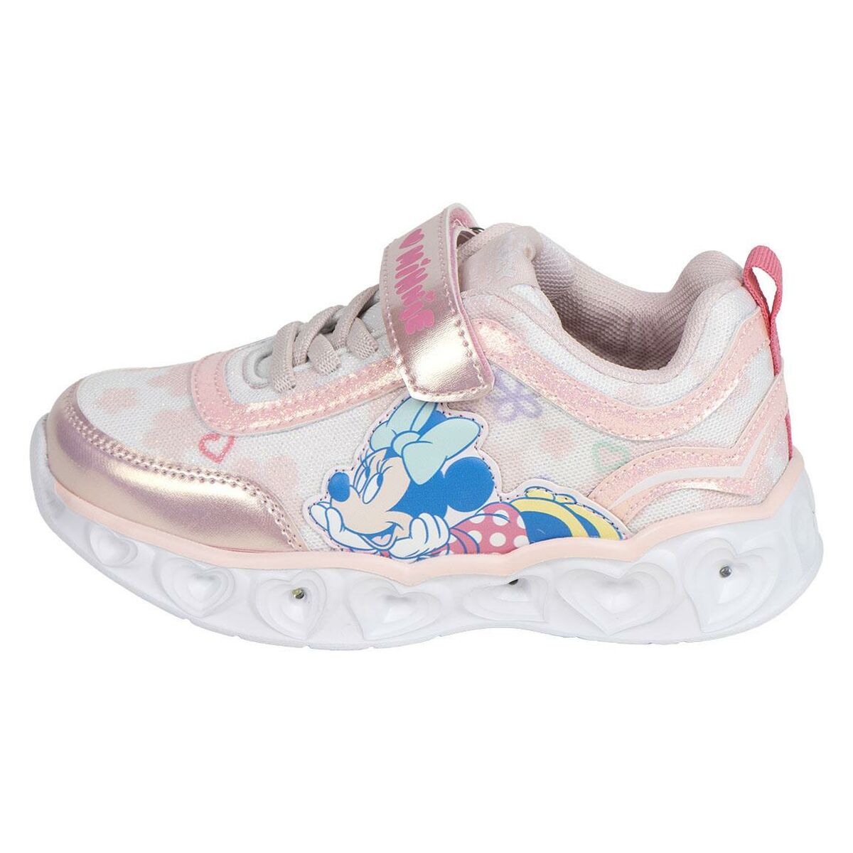 Turnschuhe mit LED Minnie Mouse Hellrosa