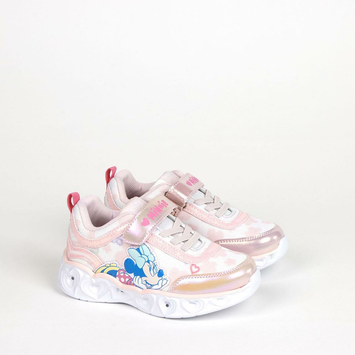 Turnschuhe mit LED Minnie Mouse Hellrosa