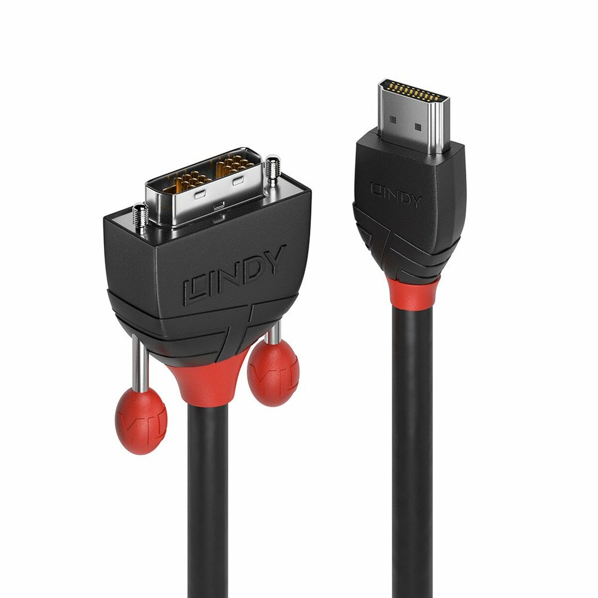 HDMI til DVI-kabel LINDY 2 m Sort