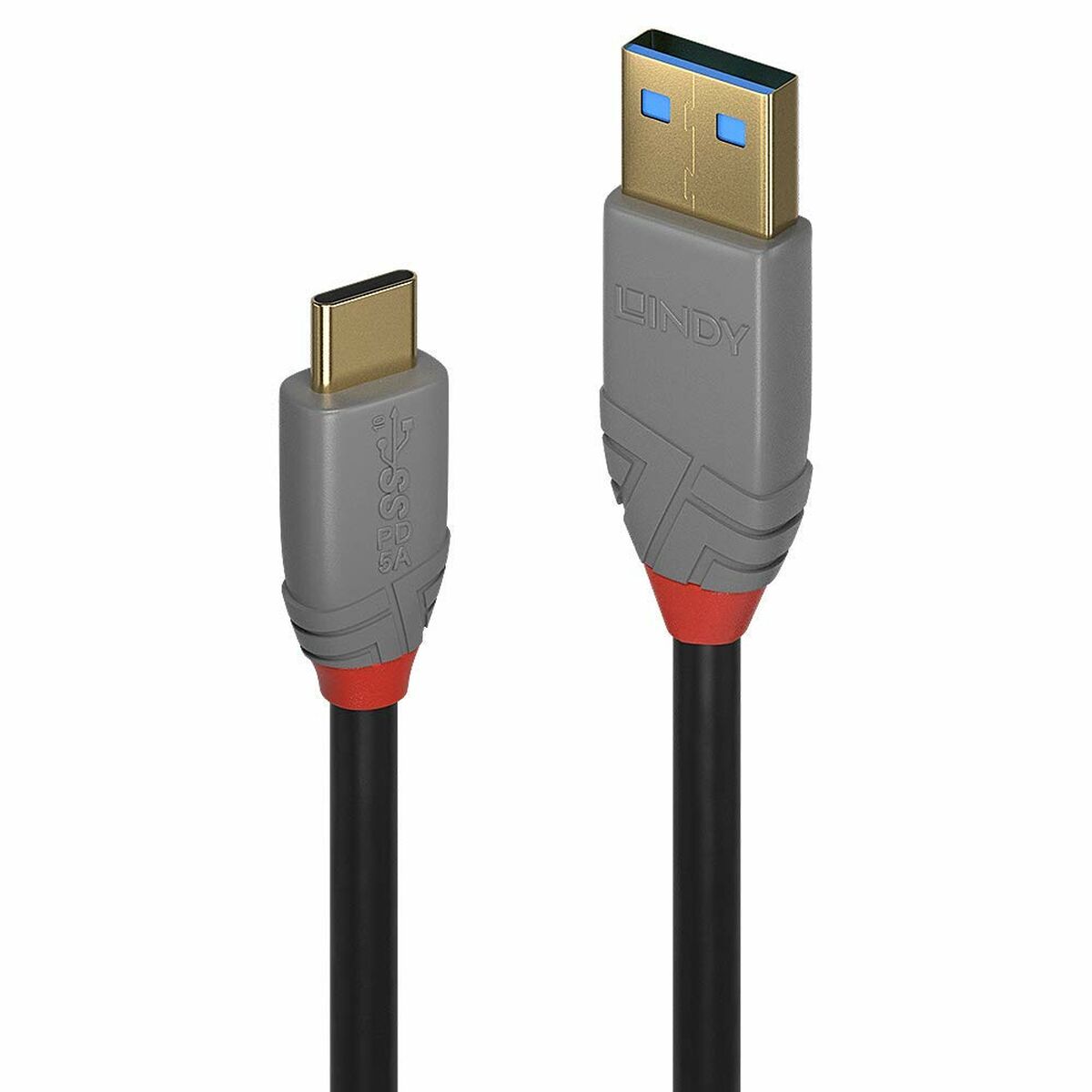 USB A til USB-C-kabel LINDY Sort