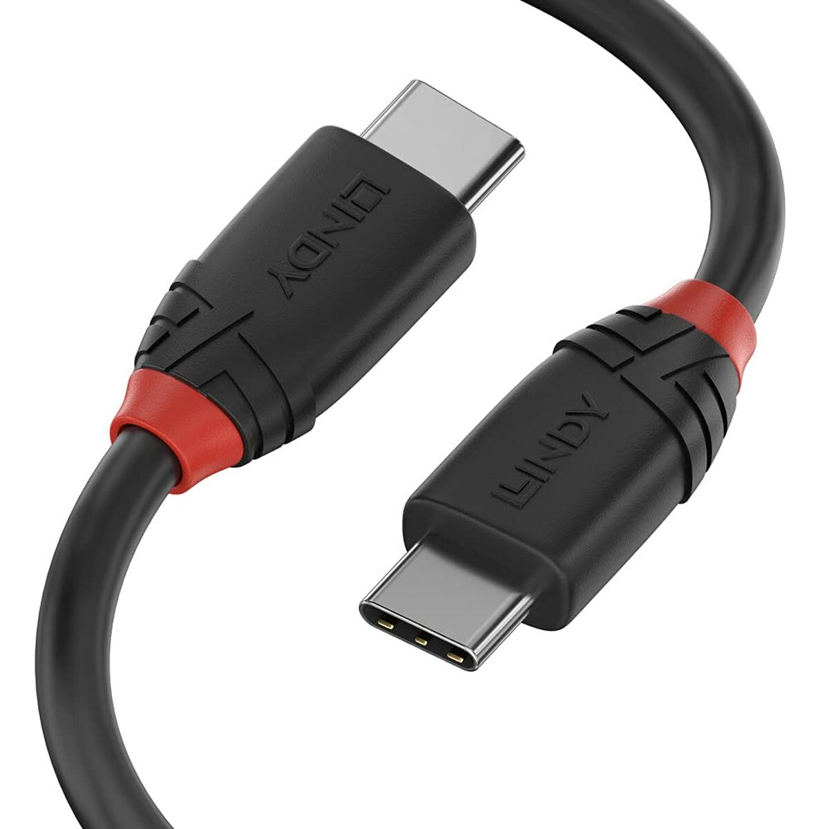 USB-C-kabel LINDY 1,5 m Sort